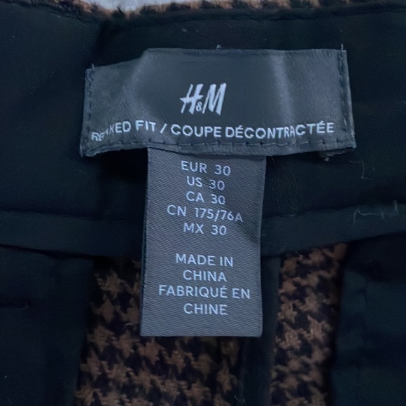 Brown & black checkered H&M Pants - Picture 4 of 4